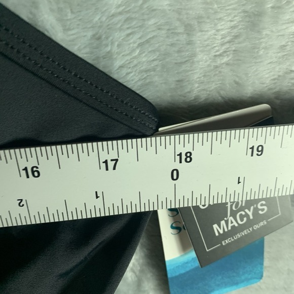 Swim Solutions‎ Women's Swimsuit Dress 18 Black One Piece Empire Tie Waist NWT - Picture 6 of 9